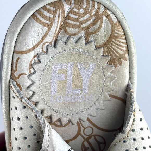 Fly London Perforated Leather Wedge Sandals - Chic and Comfortable. sz. 9.5/40 - Picture 9 of 12